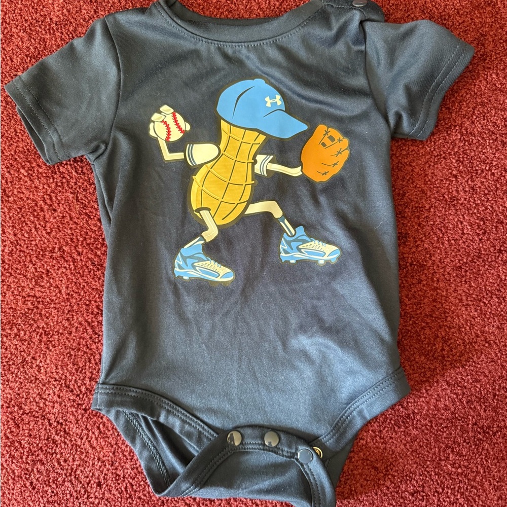 Baby Under Armour baseball size 3-6 month onsie